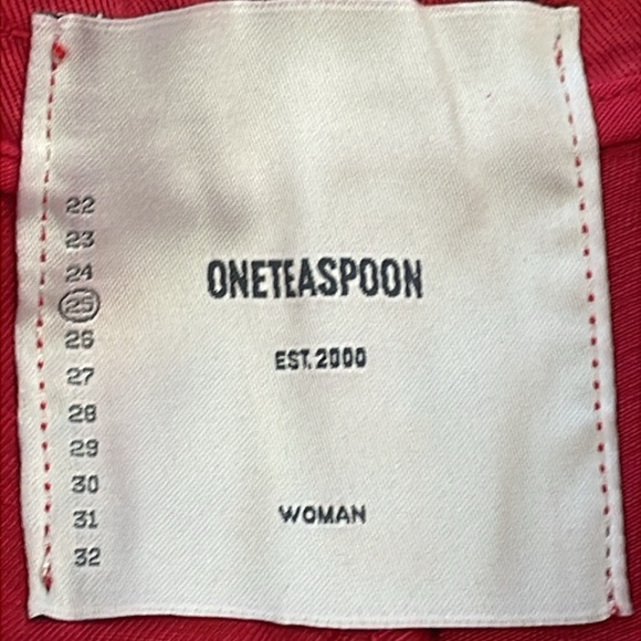 New One Teaspoon Tuxedo Taylor Pants Red Tux Stripe Pleat Front Sz 25 - Picture 7 of 12